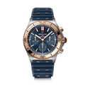 Breitling Chronomat B01 Chronograph 42 Steel & Rose Gold Blue Rubber